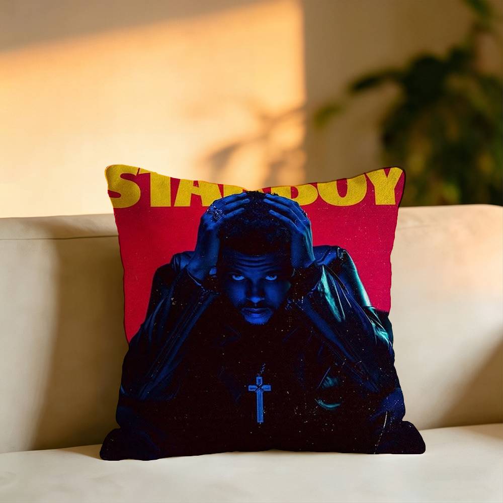 Pop Singer The Weeknds Pillow Case Square DoubleSided Sofa Cushion Cover Bedroom Bedside Pillow