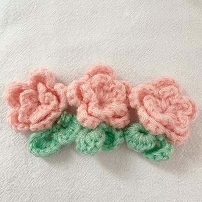 Handmade Yarn Flower Hand Hook Flower Clothing Accessories