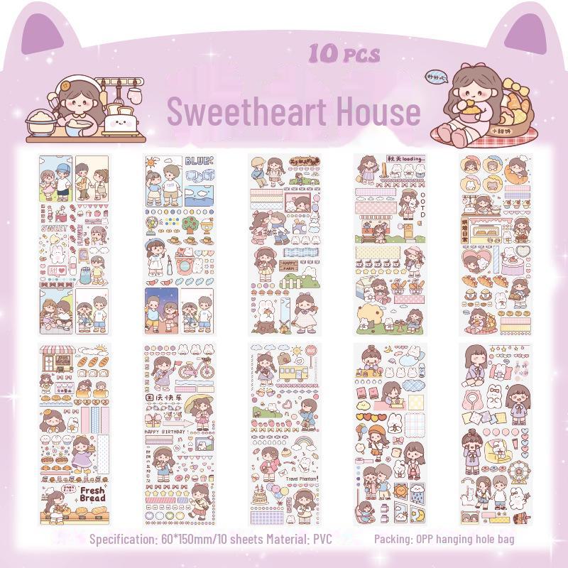 

Водонепроницаемые наклейки из ПВХ для детей с героями мультфильмов Pet Planet - набор творческих справочников принцесс