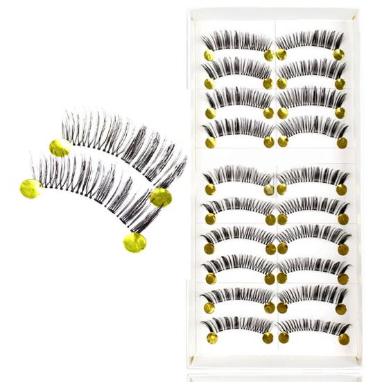 10 Pairs Handmade Fashion Natural Thick Long False Eyelashes Eye Lashes Makeup for Daily Life