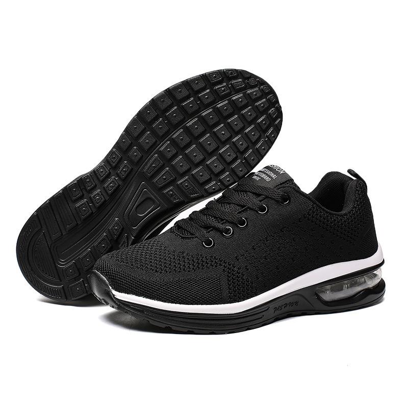 Large size 47 men's shoes sports and leisure fly-woven breathable and lightweight running shoes foreign trade air cushion couple men's and women's sh