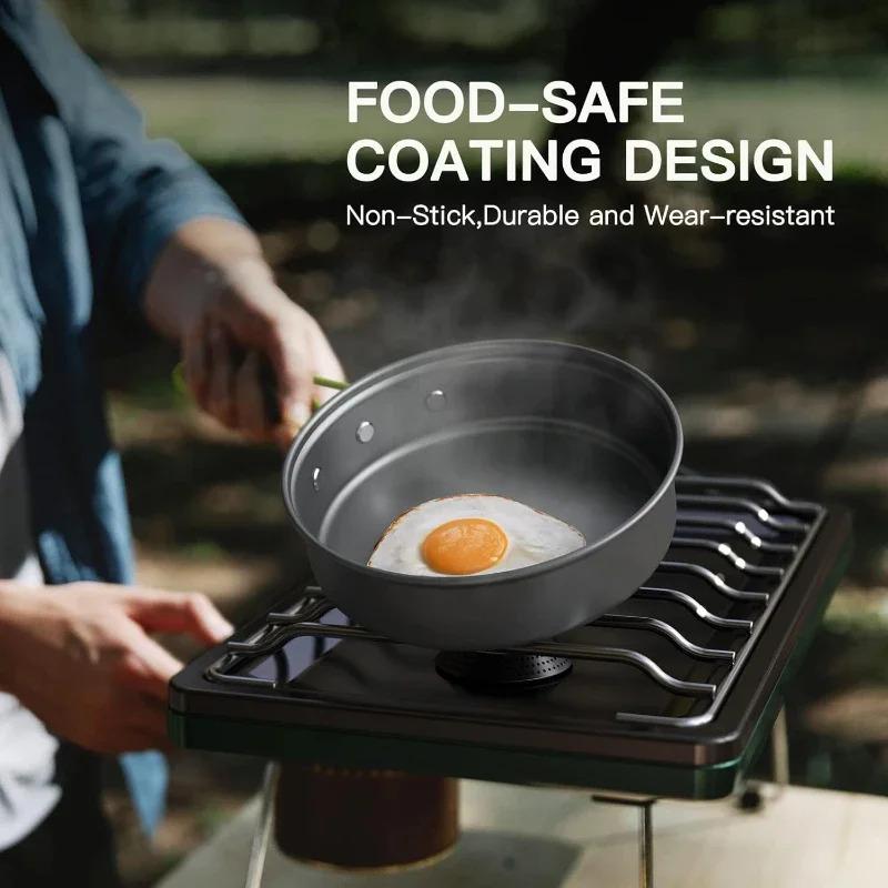 Outdoor Camping Suitable For 2-3 People With Pot, Teapot Combination, Portable Camping Equipment, Aluminum Pot, Cooking Utensils