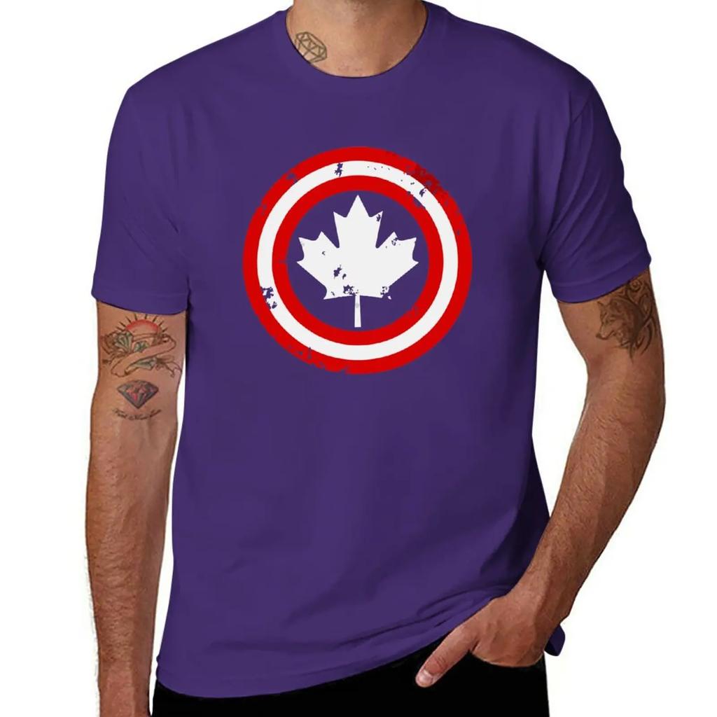 captain canada T-Shirt vintage plus sizes anime clothes blacks slim fit t shirts for men