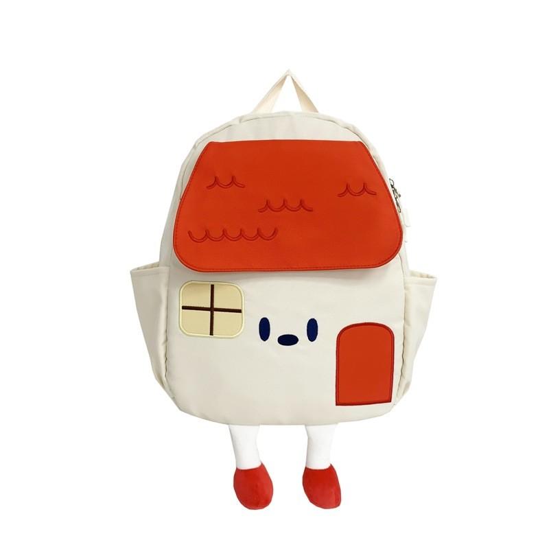 Adorable Cartoon House Design Kids Backpack For Boys And Girls Ideal For School