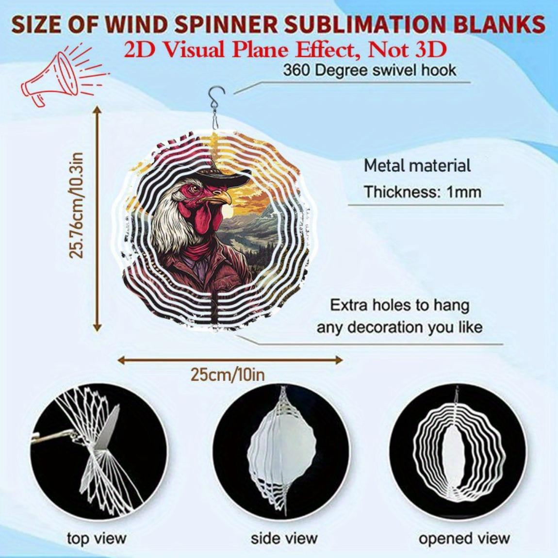 

10 Inch Sunset Rooster Metal Wind Spinner with 360 Rotating Hook Vibrant Outdoor Garden Decor for Patio Yard Gift 01A
