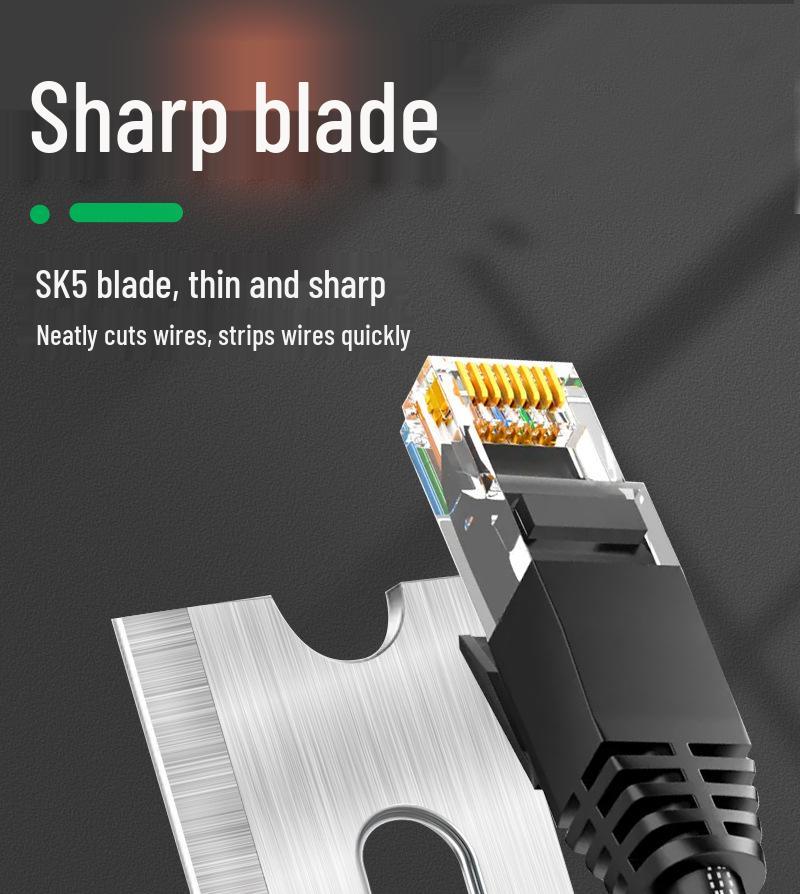 Old A Multi-Functional Network Pliers Set: 8P6P Ratchet, Crystal Head Crimping, Wire Stripping and Connecting Tools