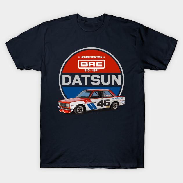 

Men Black Print T-shirt Bre Datsun 46 No-Cut Transfer Paper Print Cotton Tshirt M