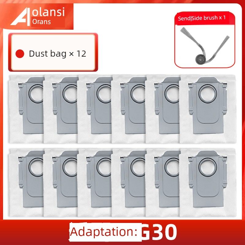 Applicable To Stone Robot Cleaner G30 Accessories Rolling Brush Side Brush Strainer Rag Dust Collection Bag Cleaning Solution