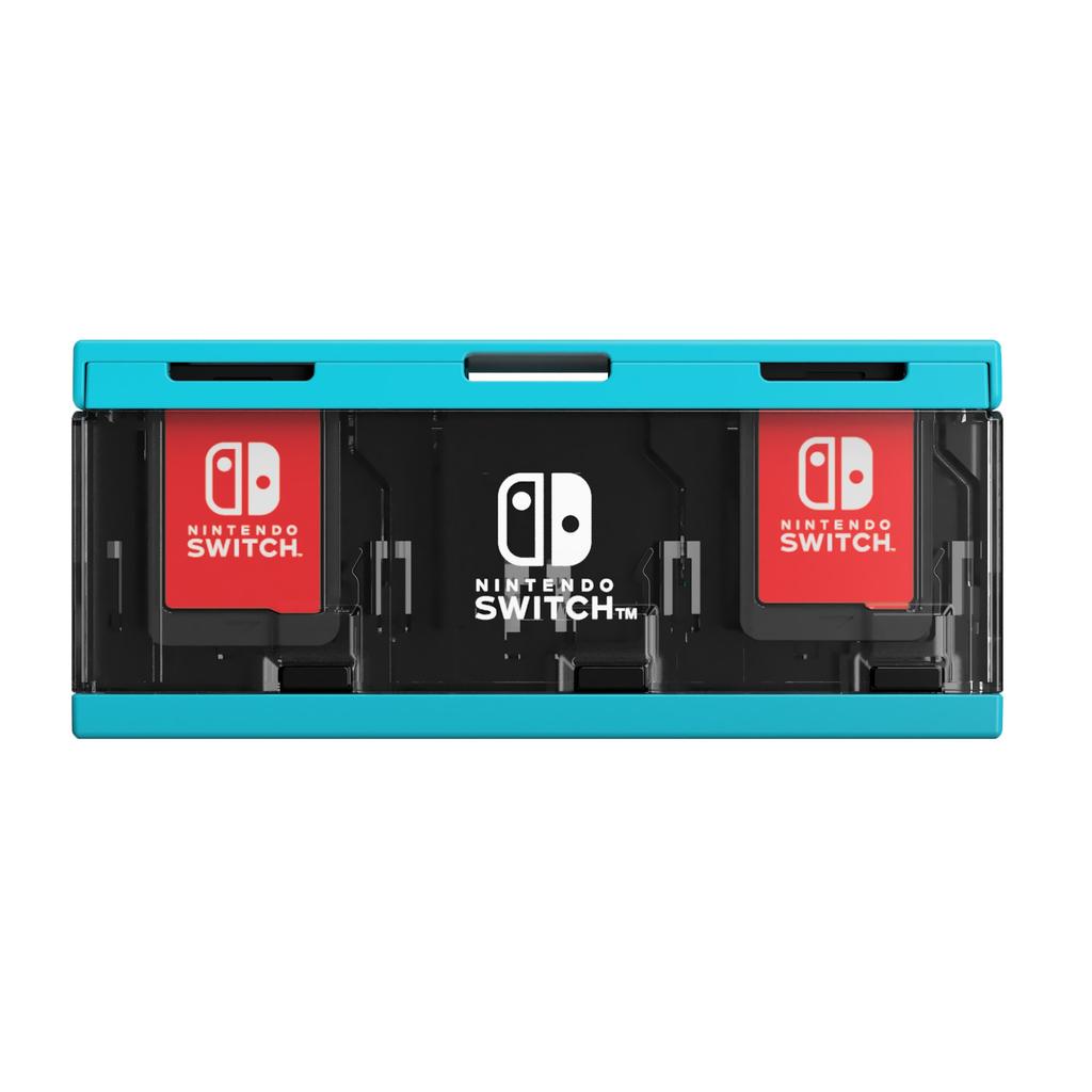 Lizenzierte Push-Kartenhülle 6 für Nintendo Switch Neon Blau mit Nintendo [Nintendo Produkt] [Kompatible Switch]
