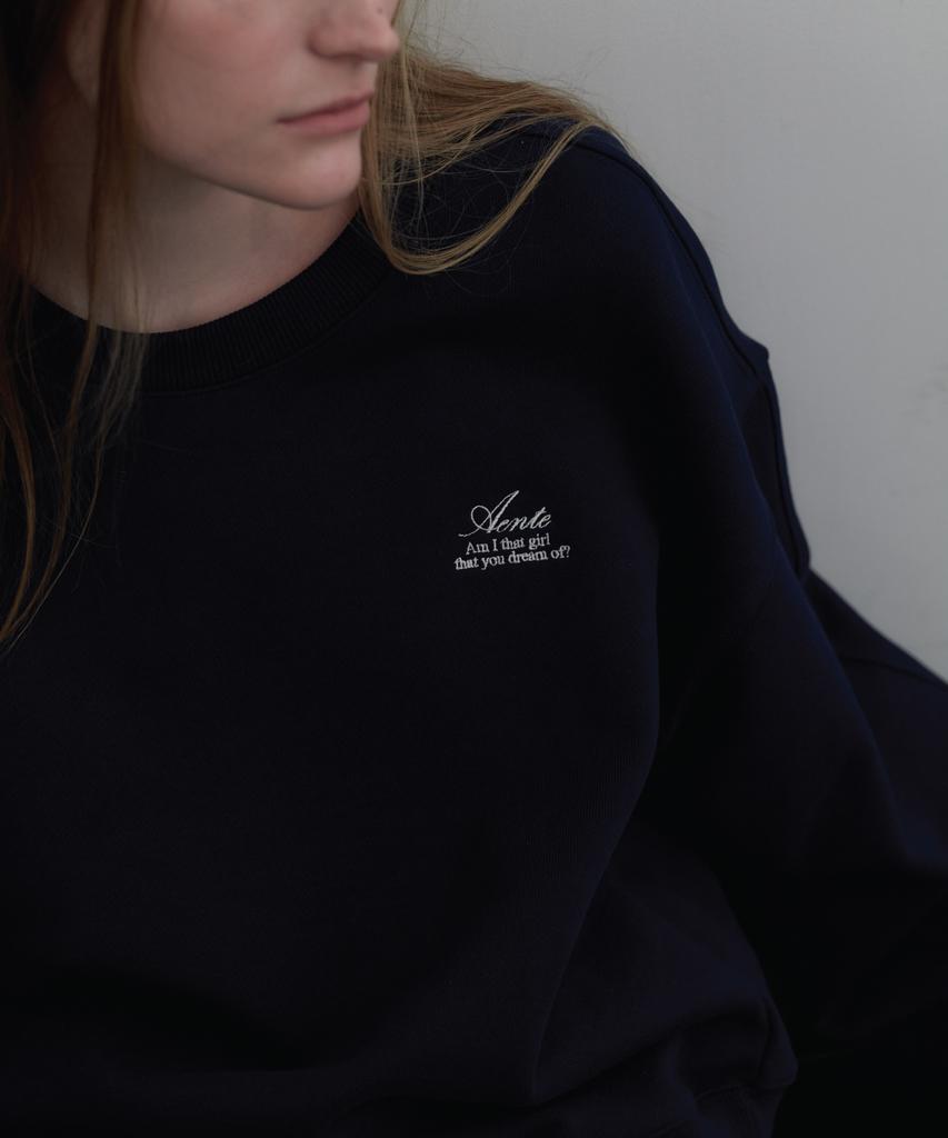 Aente Logo Oversized Sweatshirt - Navy
