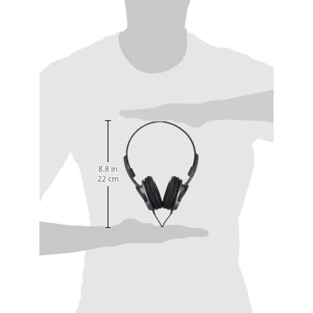 Audio-Technica ATH-250AV Headphones, Wired, for Music and Movies, Lightweight, 3.5mm Connection, ...