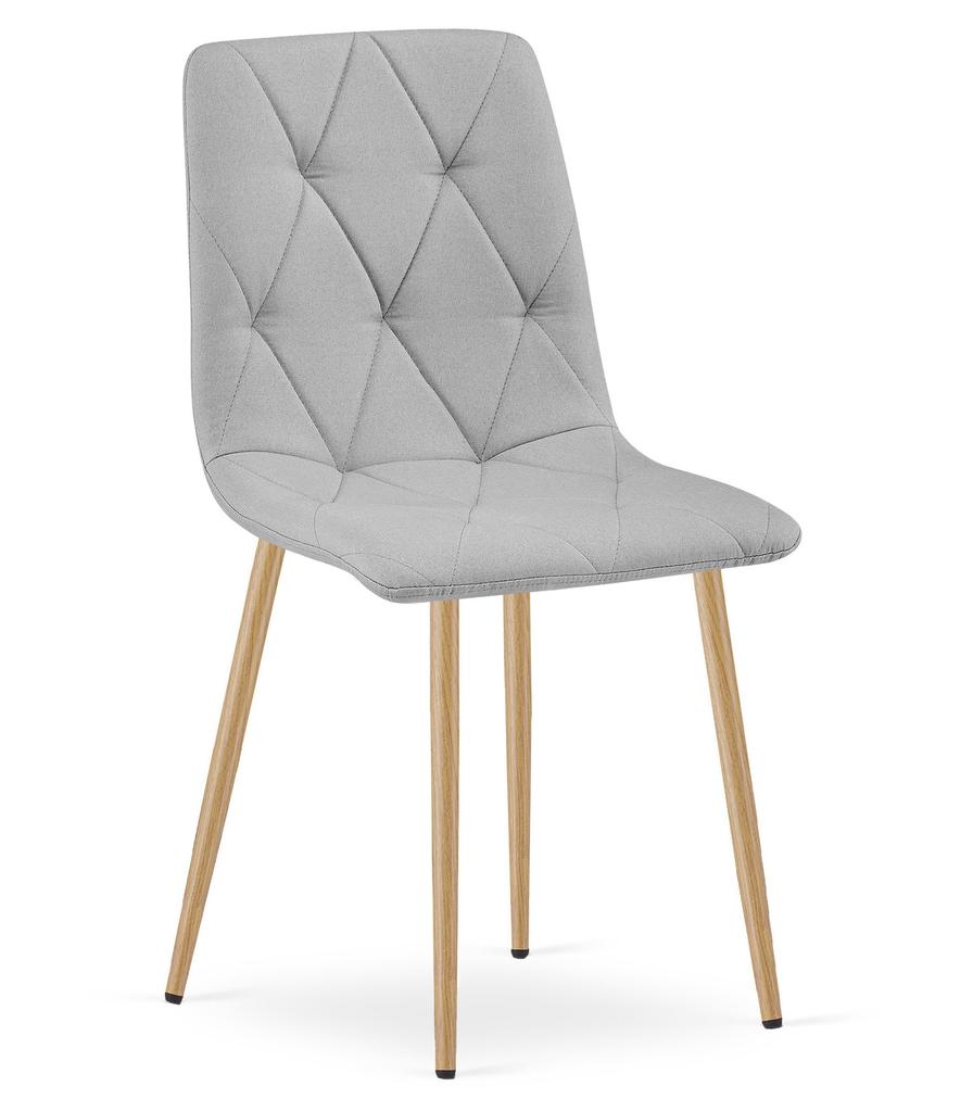LIBRA chair - light gray fabric / wood color legs x 1