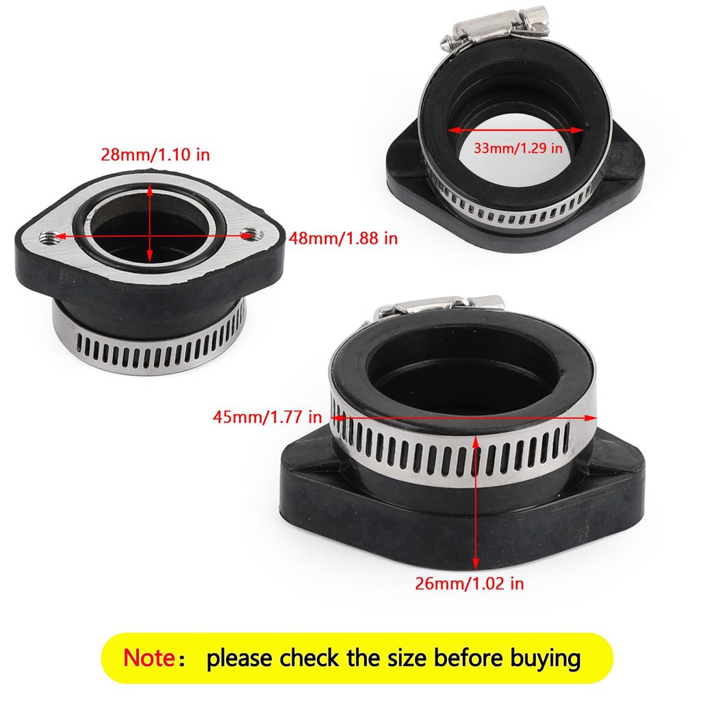 2X Adaptor de admisie a carburatorului Flanșă galerie cu clemă pentru VM24 PE26 PE28 PWK 28Mm