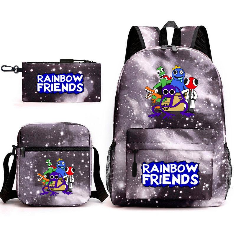 Rainbow Friends Gra Rainbow Friends Plecak Szkoła Podstawowa Torba Szkolna Gwiazda Zestaw Trzech Sztuk