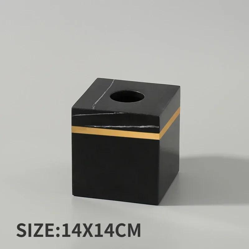 

Nordic Modern Natural Marble Tissue Box Rectangular Light Luxury Paper Box Home Hotel Model Room Ornaments Creative Crafts
