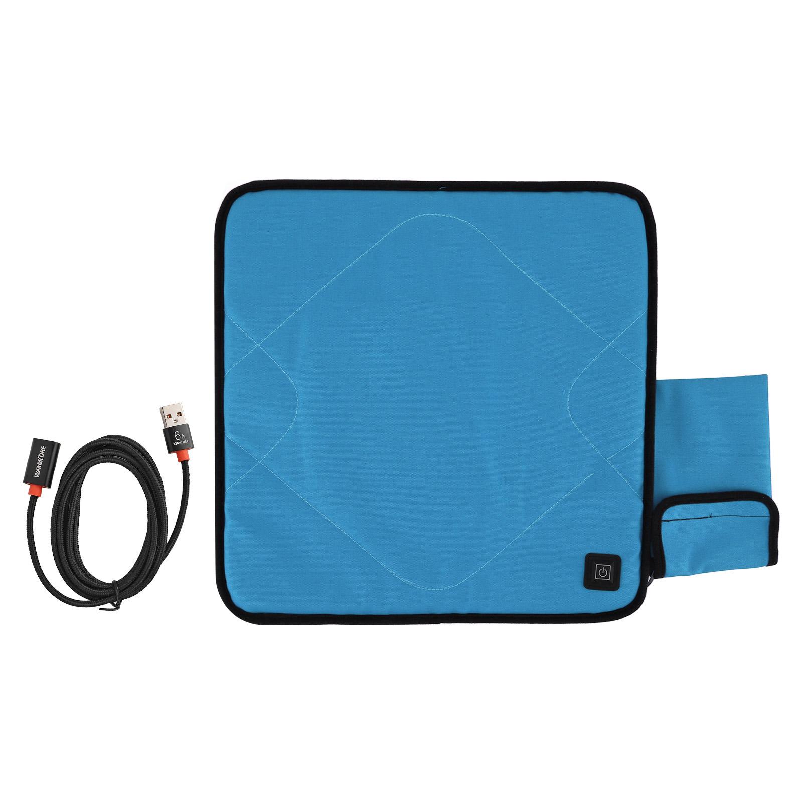 

Портативная подушка сиденья с подогревом, регулируемая температура, USB-подушка сиденья с подогревом для осени и зимы озеро синий