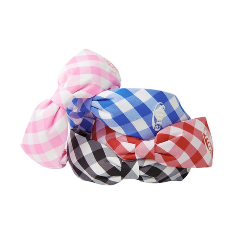 

ОБОДОК ДЛЯ ВОЛОС ИЗ ЛЕНТЫ В КЛЕТКУ ГИНГЕМ BLACK