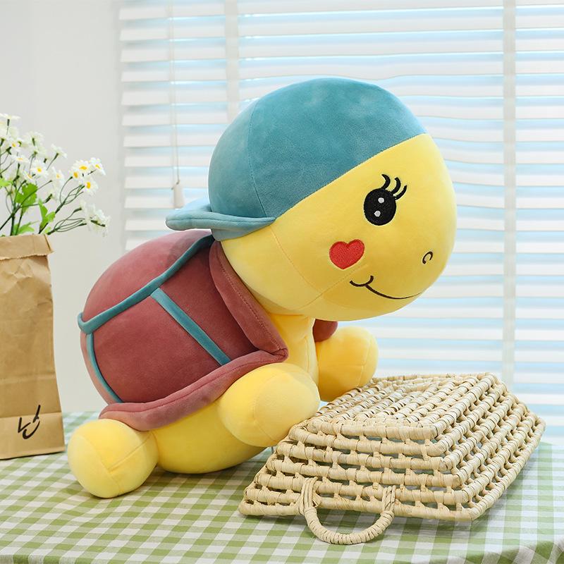 Adorável Tartaruga de Pelúcia com Capuz Almofada Presente