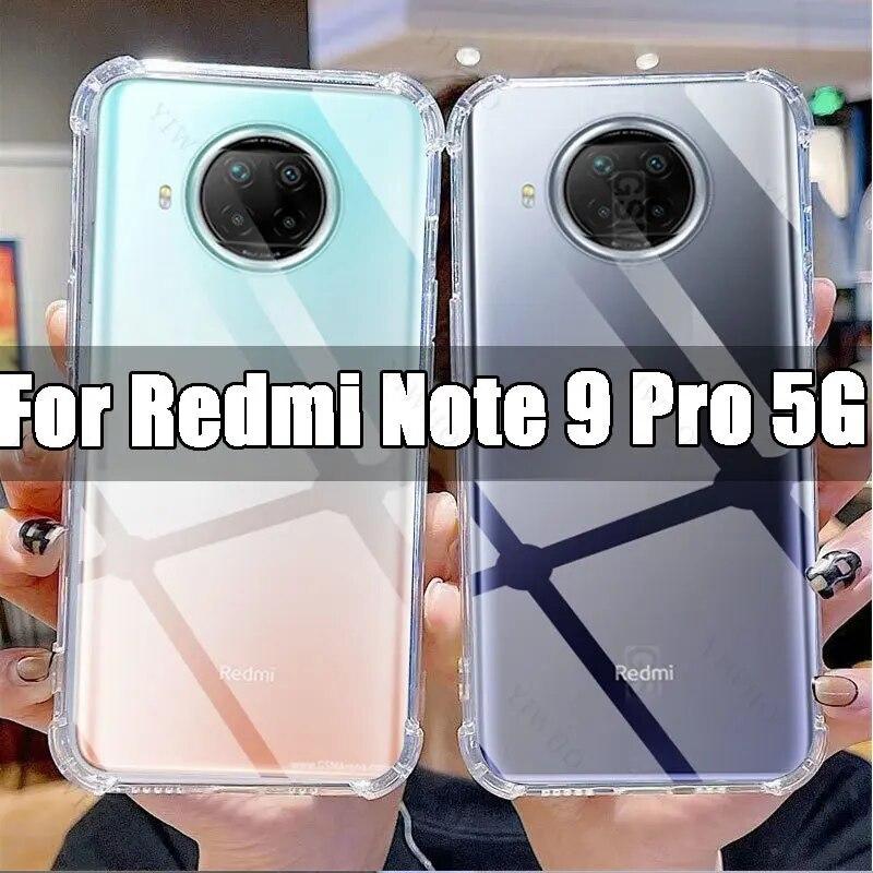 

Мягкий силиконовый противоударный прозрачный чехол для Xiaomi Redmi Note 9 Pro 5G, прозрачный чехол для Redmi Note9Pro 5g 6,67 дюйма M2007J17C