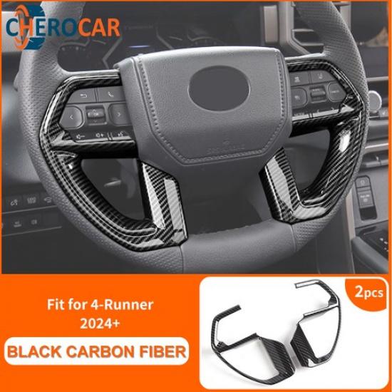 Carbon Fiber Inner Steering Wheel Cover Trim For 4runner Tacoma 24+ Accessories