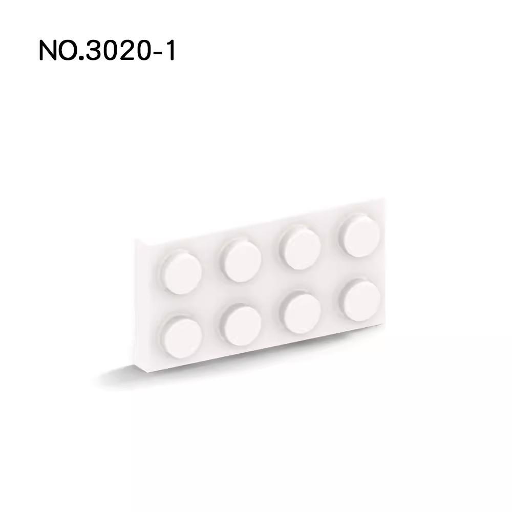 20Pcs MOC Parts 3020 Plate 2 x 4 Works With Blocks DO IT YOURSELF Assmble Construction Bricks Particle Kid Brain Puzzle Toy Birthday Gift Idea