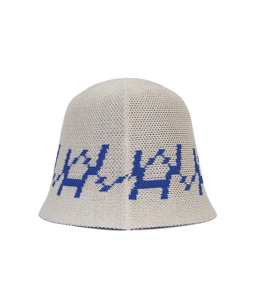 Bajal Va Digital Logo Jacquard Summer Bucket Hat Ivory