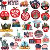 Free Muse Like Embroidery Cloth Sticker Clothes Decoration Patch Sticker New York Theme Computer Embroidery Label Heat Transfer