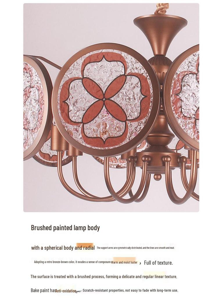 2025 French Retro Chinese Style Chandelier for Master Bedroom & American Study