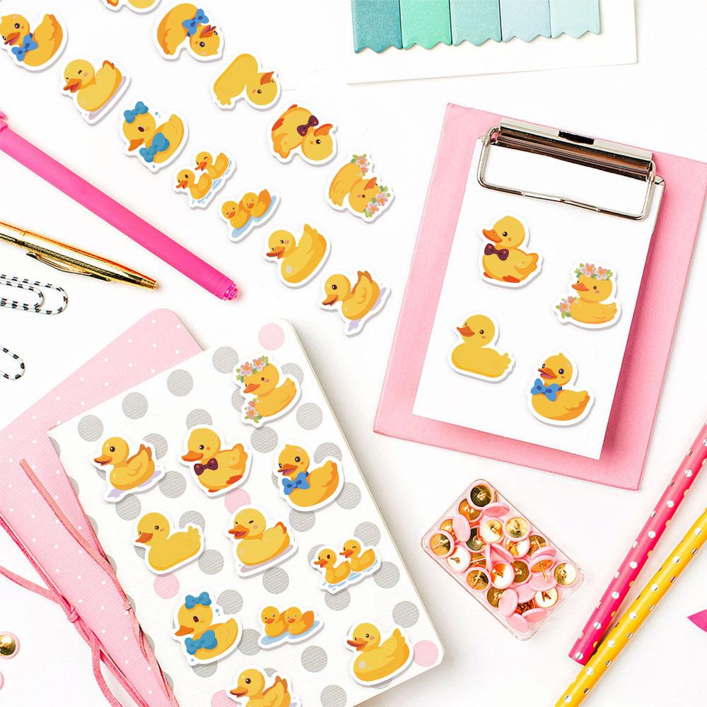 500PCS Cute Yellow Duck Decorative Graffiti Roll Stickers DIY Phone Case Laptop Water Bottle Waterproof Stickers