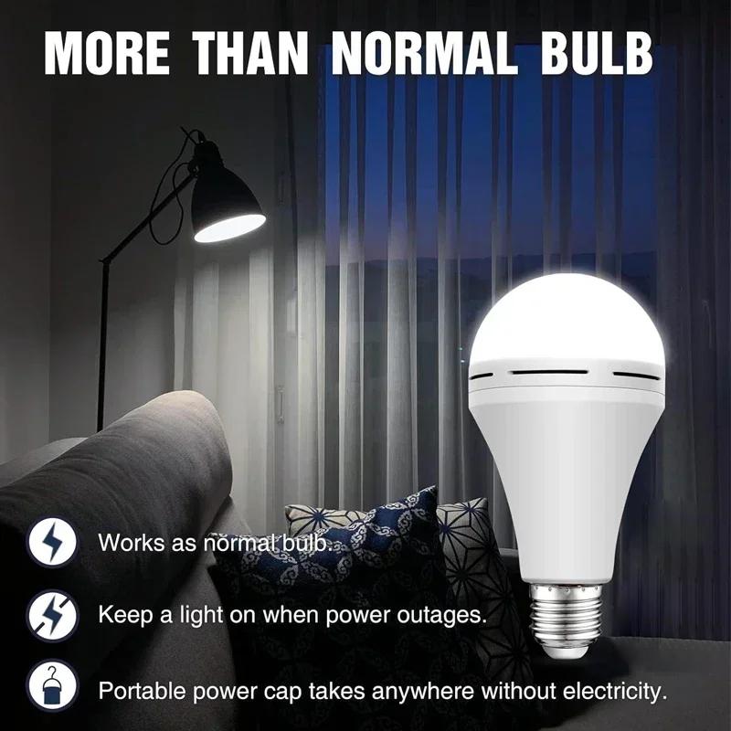 7/9/12/15W Portable Camping Tent Lamp Fishing LED Bulb Light High Brightness Rechargeable Emergency Bulb Waterproof Adjustable