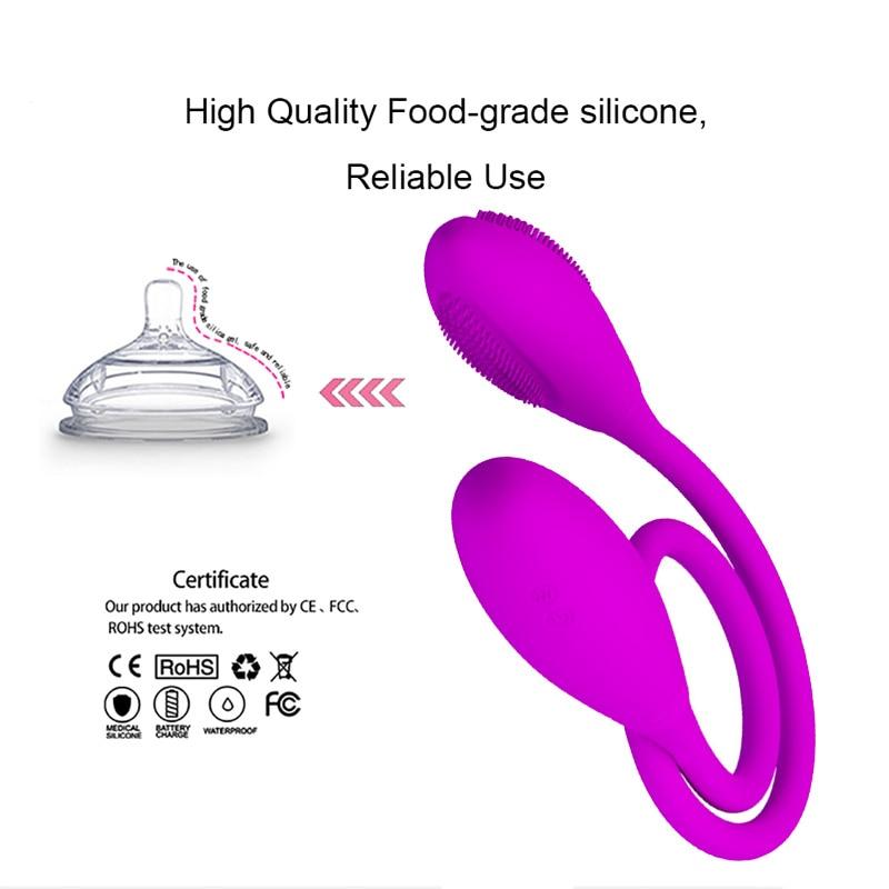 Vibrating Egg Double Ended Anal Vibrator Dildo Two Headed Rechargeable Sex Toys For Woman Nipple Clitoris Stimulator Masturbator
