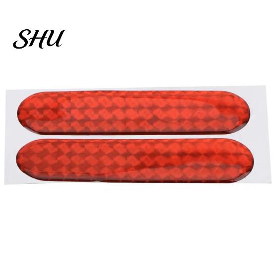 Easy To Apply Car Sticker 4Pcs/Set Reflective 3D Epoxy Self-adhesive Weather Resistant High Brightness Safety Warning Auto Door Decal Automobile