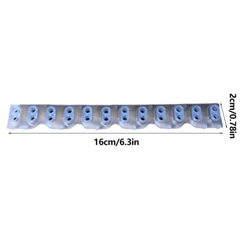 Conductive Rubber Keyboard Contact Rubber Strips with 12 Positions, Flexible Continuous Form for Digital Piano and Electronic Keyboard Repair