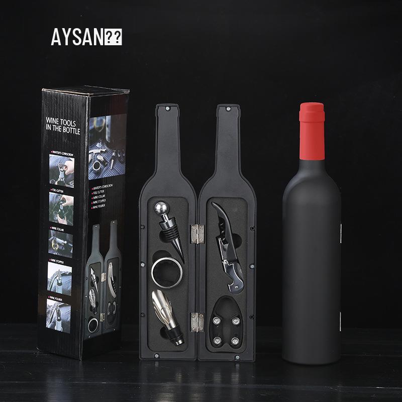 5-Piece Stainless Steel Red Wine Opener Set with Gift Box