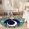 Stars Moon Round Floor Mat Design for Kitchen Decorate room Balcony Entryway Antislip Round Carpet Decorate Offices Birthday Christmas Gift