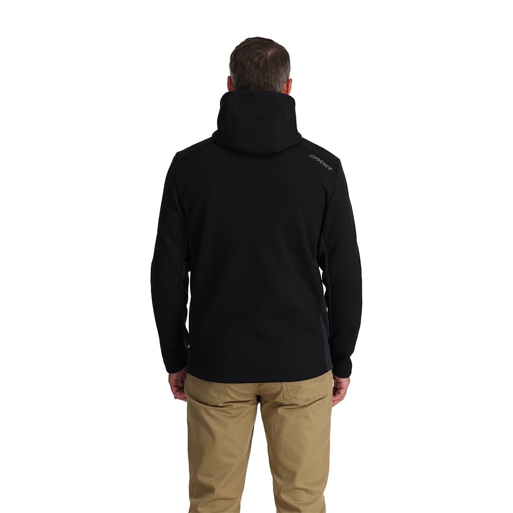 Spyder Lightweight Ski Jacket BANDIT Size L Men's (Hooded, Stretch) [38A485322 / HOODED] Black,