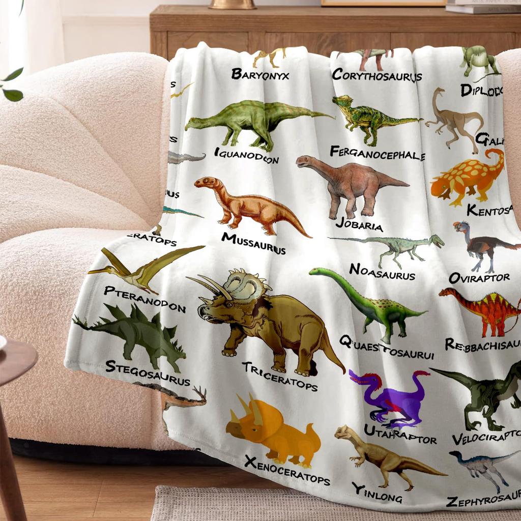 Cartoon Dinosaur Flannel Blanket Digital Printing Nap Gift Blanket Fleece Blanket