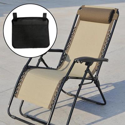 1 peça Universal Anti Dobrável Cadeira Lateral Bolsa Bolsos Estojo Cadeira de Descanso Reclináveis Rede de Armazenamento para Camping Jardim Pátio