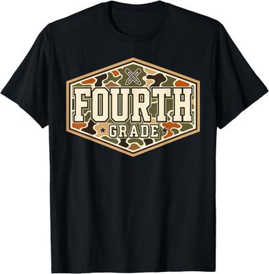 Camo Fourth Grade Boys 4th Grade Teachers Back To School T-Shirtrt