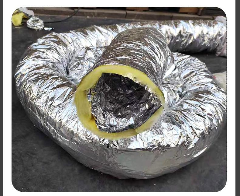 200mm Diameter Extendable Flexible Duct for Central Air Conditioning Ventilation with Reinforced Insulation