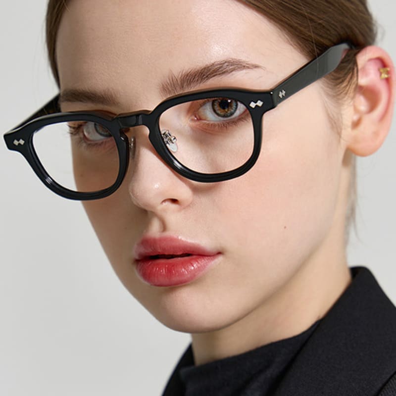 RECLOW RECLOW LAND TEMPLE NO.1 BLACK Acetate Glasses