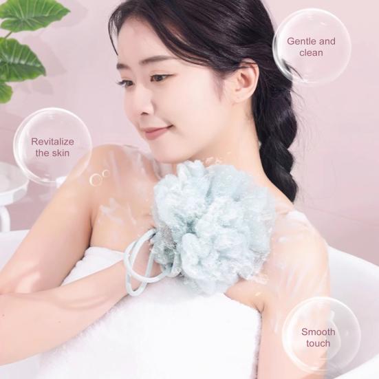 Bath Towel Nylon Back Scrubber Exfoliating Body Scrubber Men Women Shower Loofah Scrubber Quick-Drying Cleaning Towel