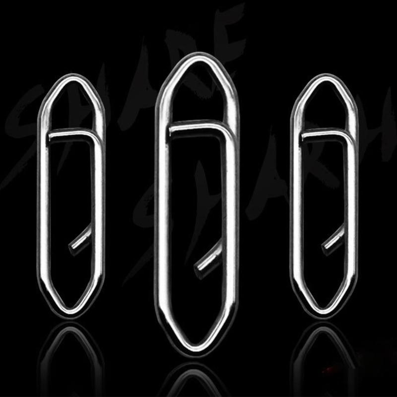 100Pcs High Strength Fishing Snapping Swivels Lures Connector Quickly Change Fishing Snapping Clip Fishing Accessories