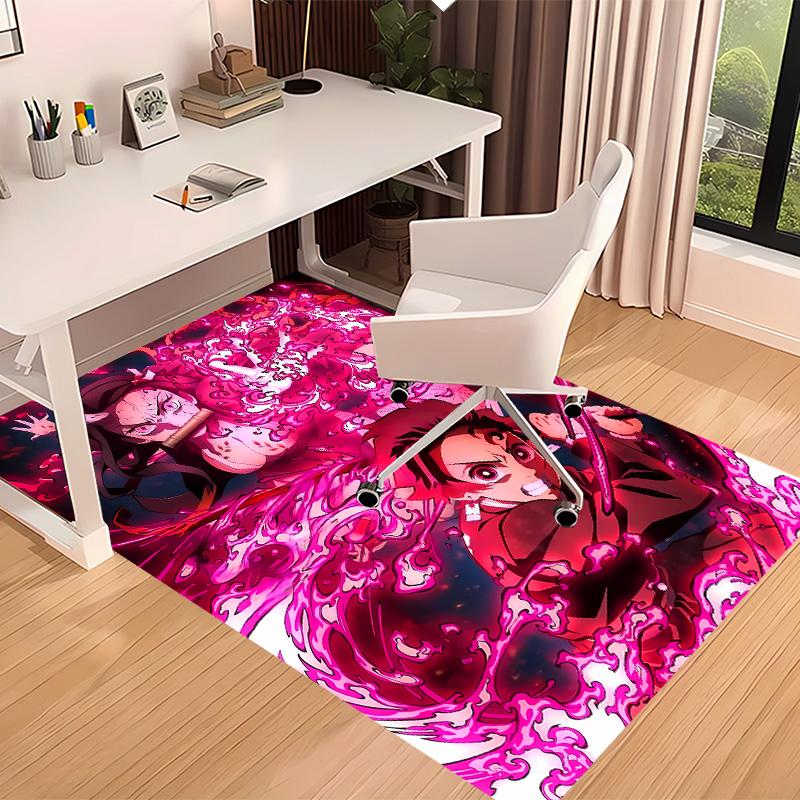Demon Slayer Printed Absorbent Washable Carpet, Non-Slip Bathroom Mats, Kitchen Rugs, Yoga Mat,Living Room Entrance, Camping Picnic Rugs