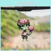 Colorful Acrylic Car Hanging Ornament Charming Rearview Mirror Decoration For Vehicles