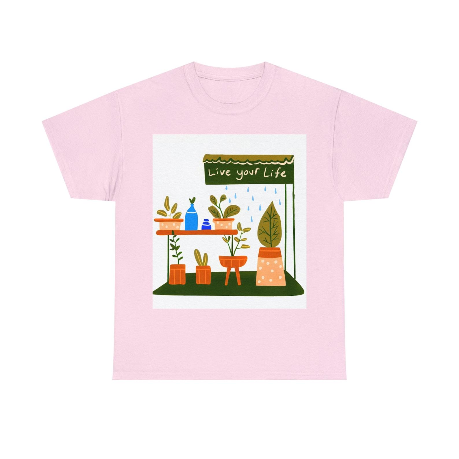 Minimalist Live your Life Plant T-shirt 130