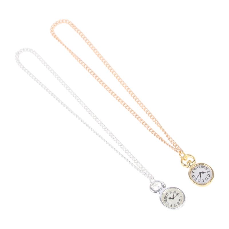 Collana Mini Casa delle Bambole Creativa Orologio da Taschino Collana in Oro Orologio da Taschino Personalità