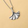 Popular Personality Ginkgo Biloba Titanium Steel Pendant Necklace Leaf Necklace Fashion Sweater Chain