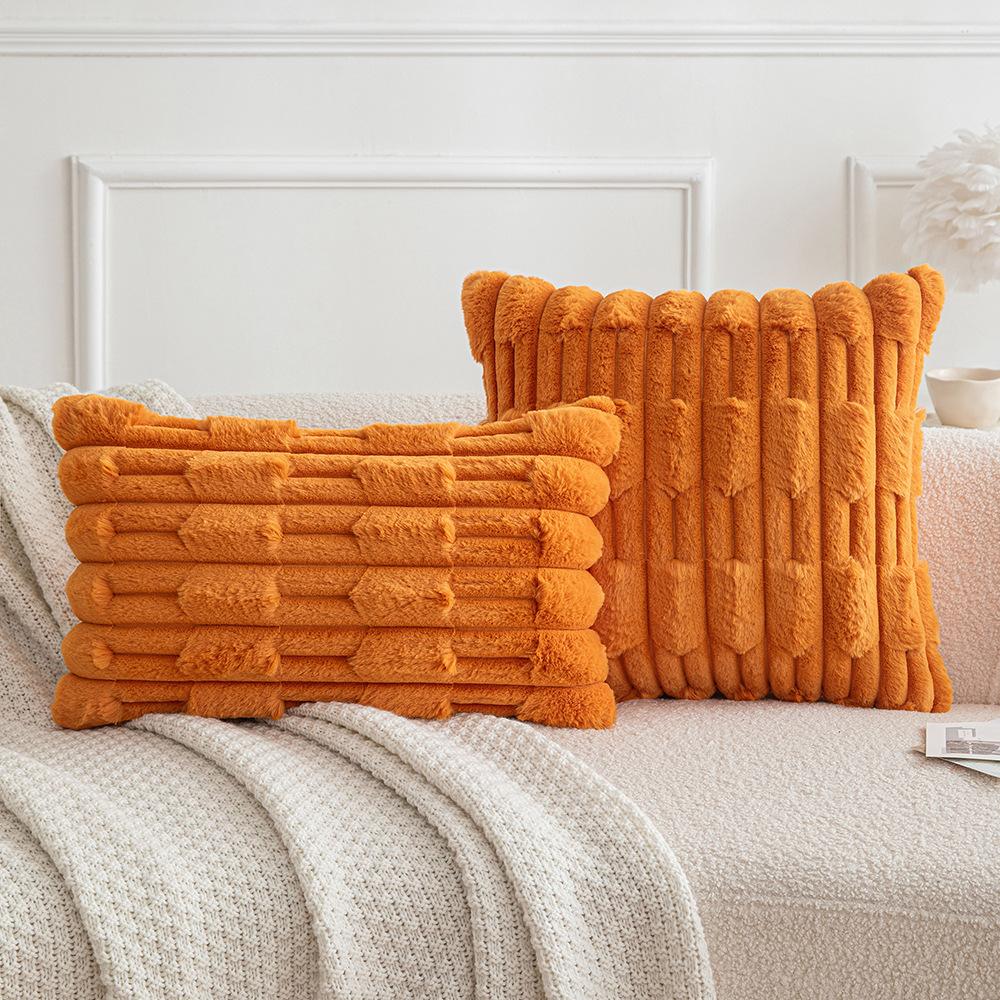 

Современная простая плюшевая наволочка в стиле инс, домашняя, для дивана, кровати, чехол для подушки, однотонная, из кроличьего меха, декоративная наволочка 45 * 45cm without core