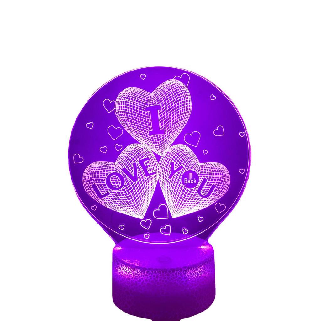 Creative 3D Cartoon Night Light - Gift for Girlfriend or Female Classmate, Perfect for Birthday or Dorm Desk.